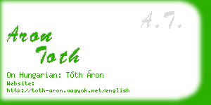 aron toth business card